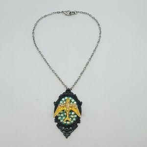 GASOLINE GLAMOUR Jewelry - Rhinestone sparrow charm necklace sample GASOLINE GLAMOUR Jewelry - Rhinestone sparrow charm necklace sample